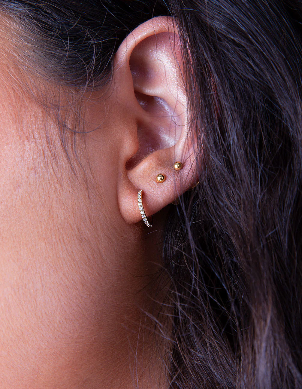 Gold Surgical Steel Hinged Ring Body Jewellery - Image 3