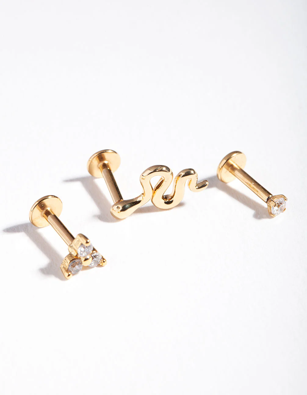 Gold Surgical Steel Snake Flat Back Pack - Image 2