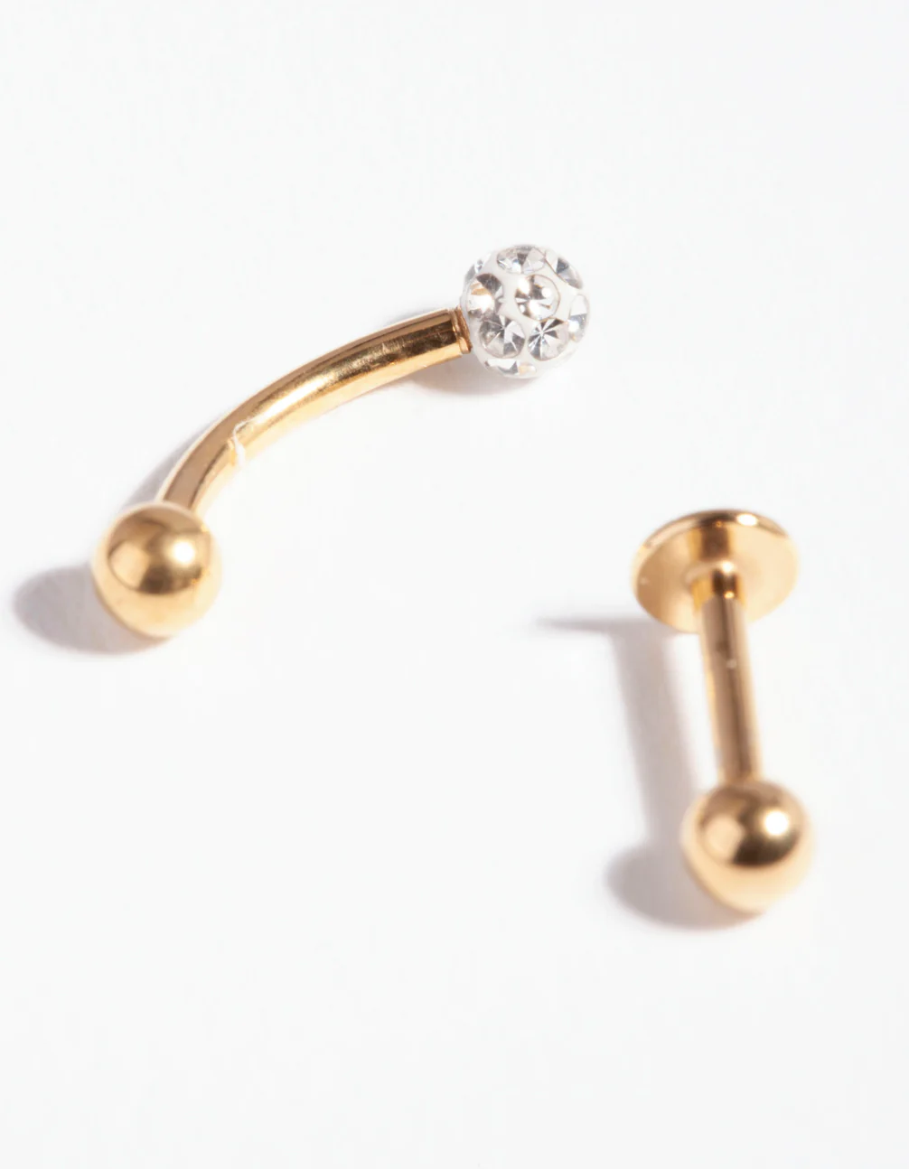 Gold Surgical Steel Diamante Cartilage Jewellery - Image 2