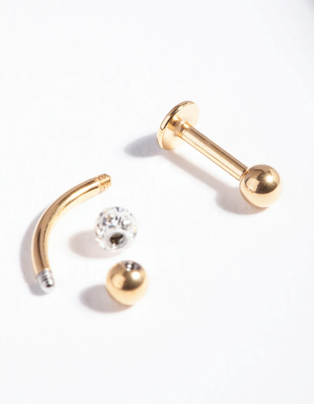 Gold Surgical Steel Diamante Cartilage Jewellery - Image 3