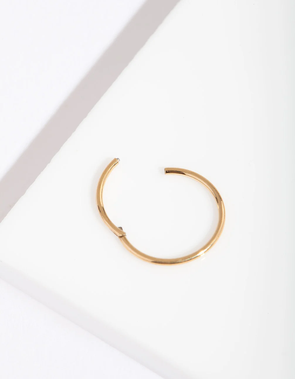 Gold Fine 10mm Clicker Earring - Image 2