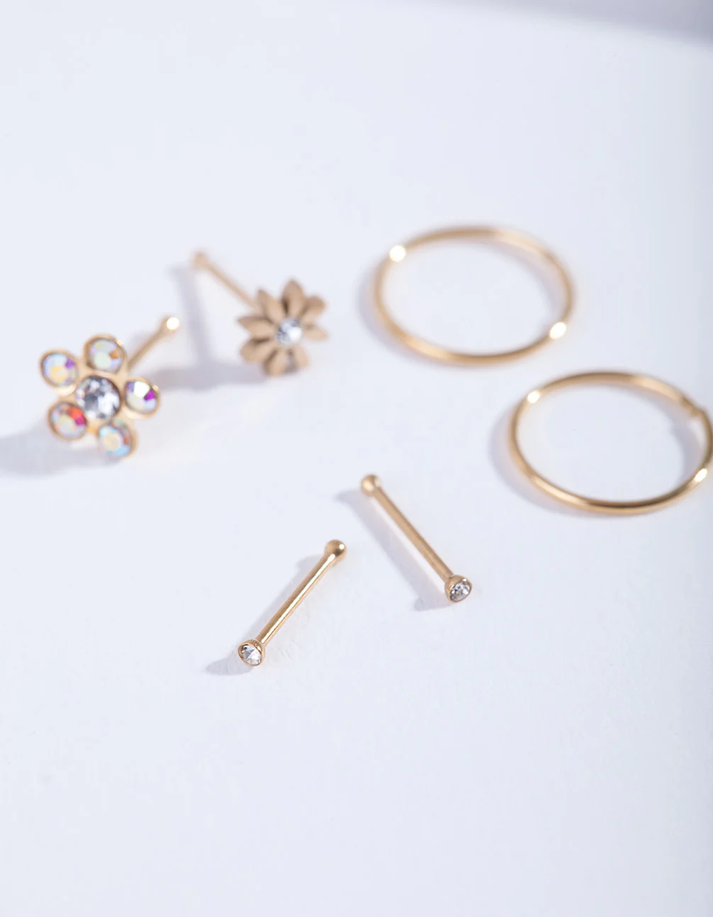 Gold Flower Nose Jewellery 6-Pack - Image 2