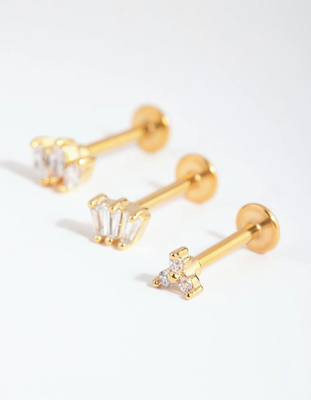 Gold Surgical Steel Flower Crown Flat Back Pack - Image 3