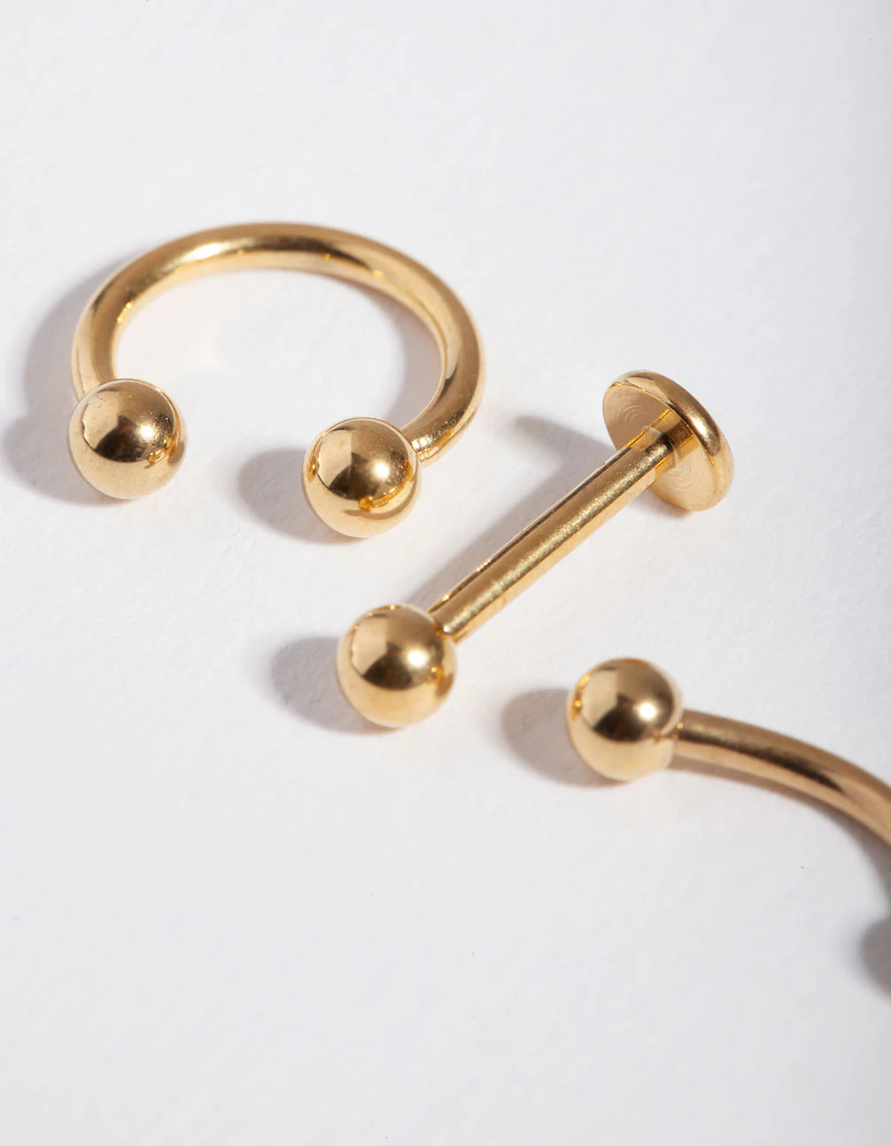 Surgical Steel Gold Mix Piercing Earring Pack - Image 2