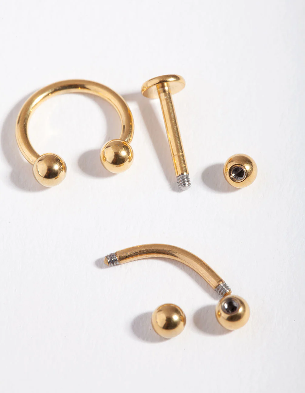 Surgical Steel Gold Mix Piercing Earring Pack - Image 3