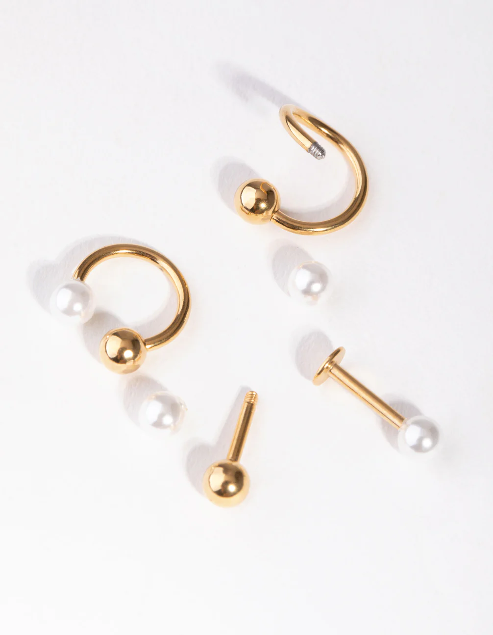 Pearl Swirl Mixed Metal Earring 4-Pack - Image 2
