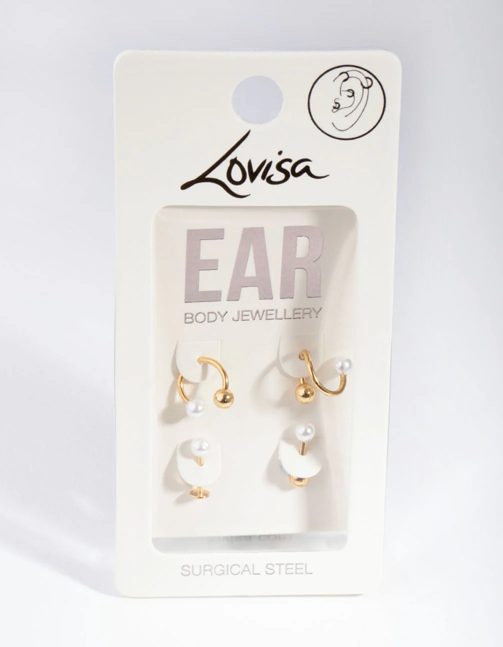 Pearl Swirl Mixed Metal Earring 4-Pack - Image 3