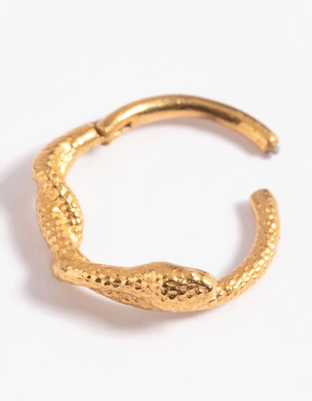 Gold Plated Surgical Steel Snake Clicker Ring - Image 2