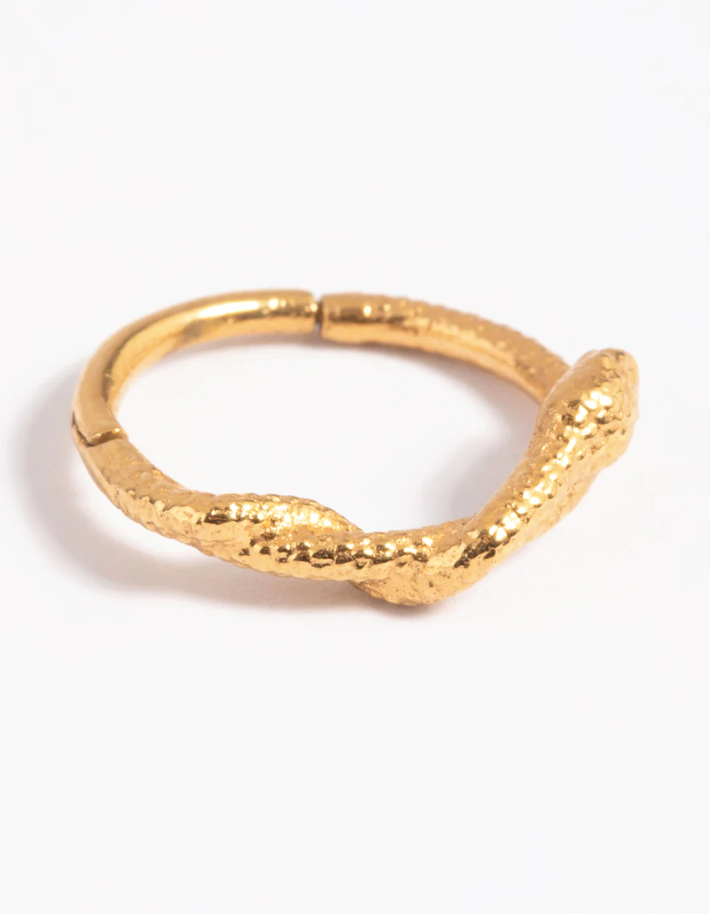Gold Plated Surgical Steel Snake Clicker Ring - Image 3