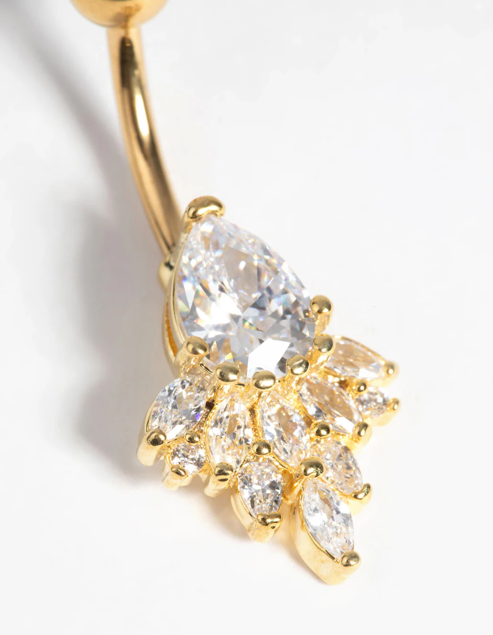 Gold Plated Surgical Steel Statement Belly Bar - Image 2