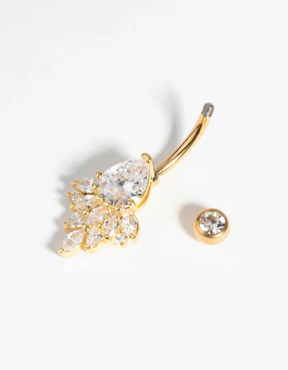Gold Plated Surgical Steel Statement Belly Bar - Image 3