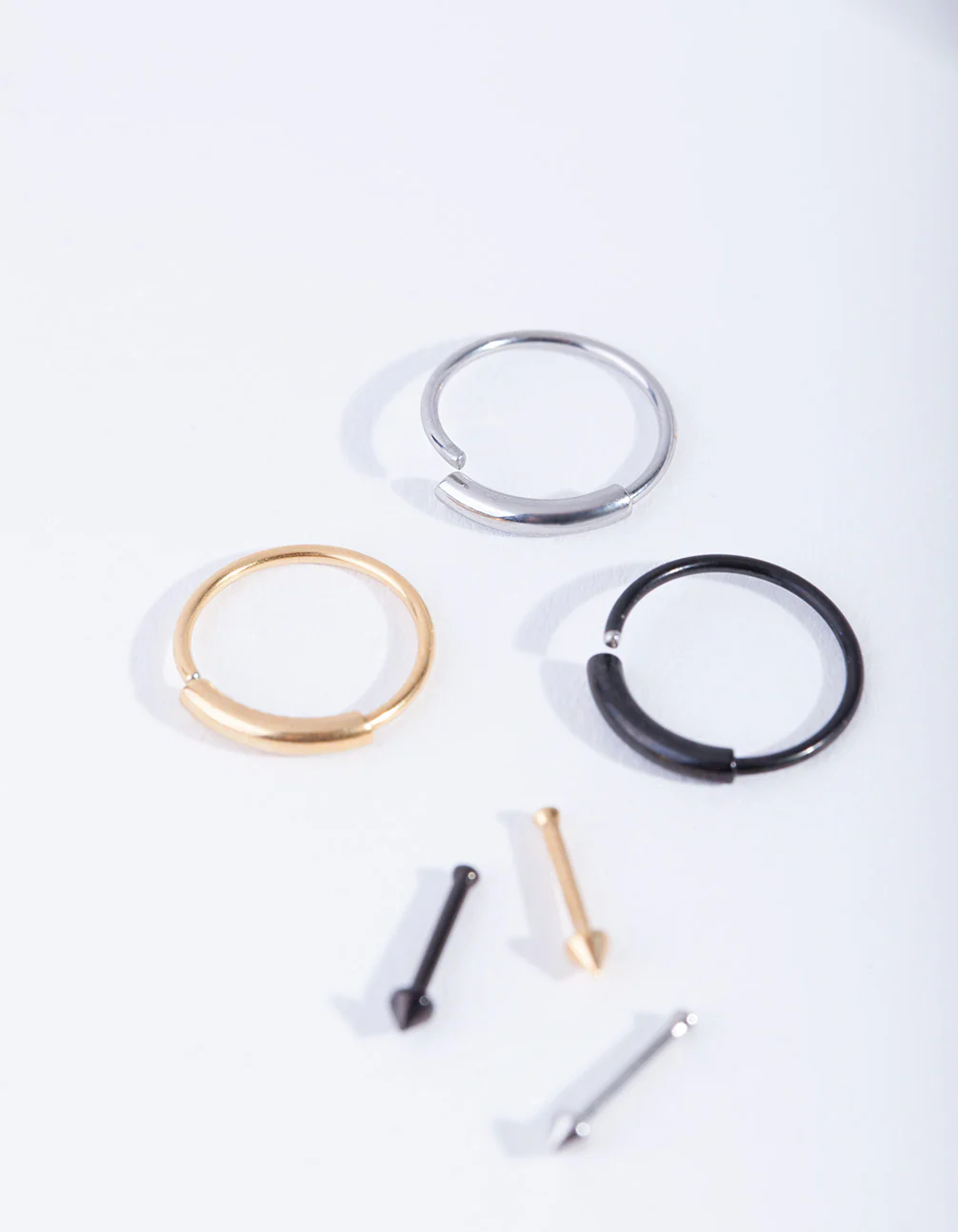 Mixed Metals Bar Ring Pin Nose 6-Pack - Image 4