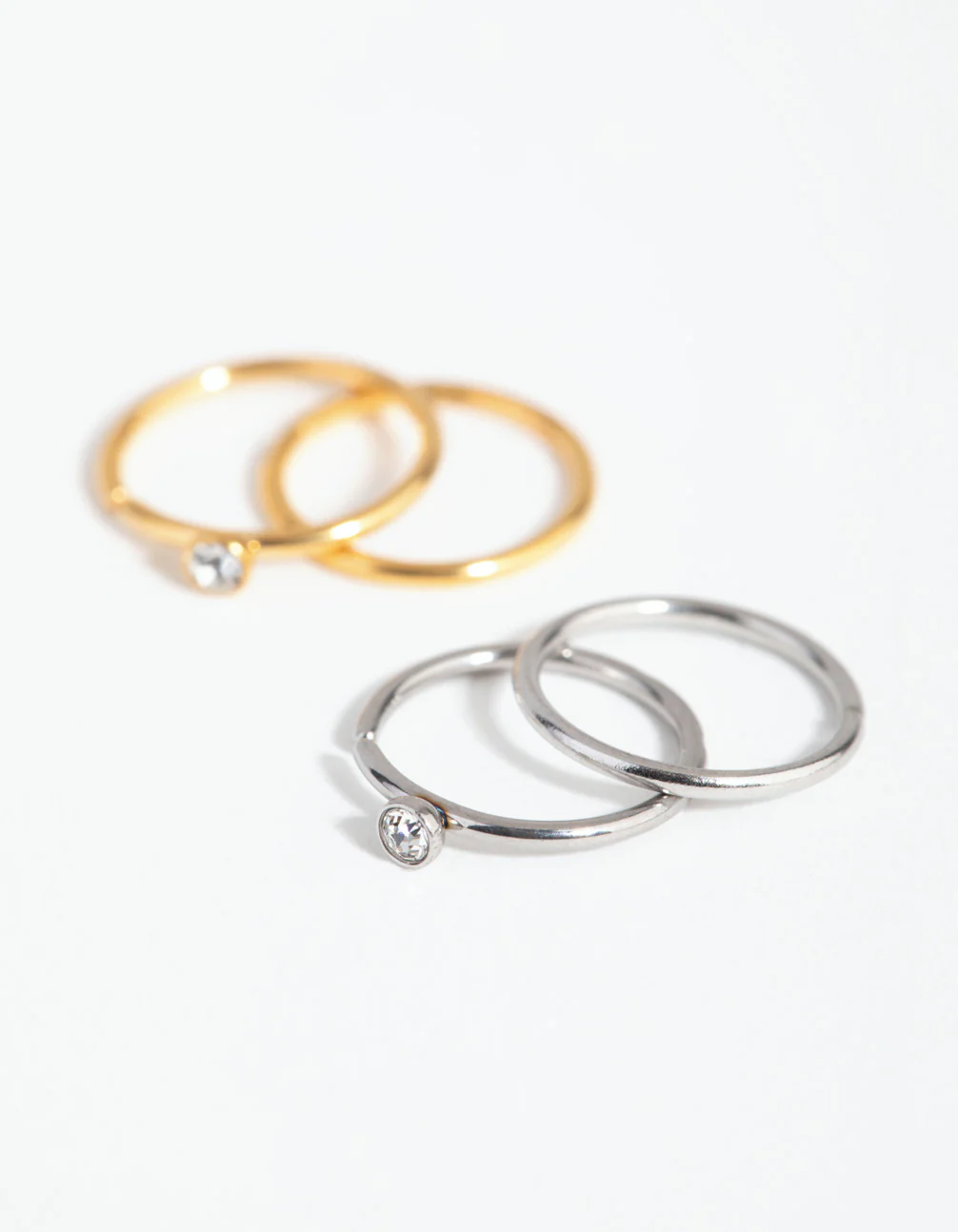 Surgical Steel Diamante Top Nose Ring 4-Pack - Image 2