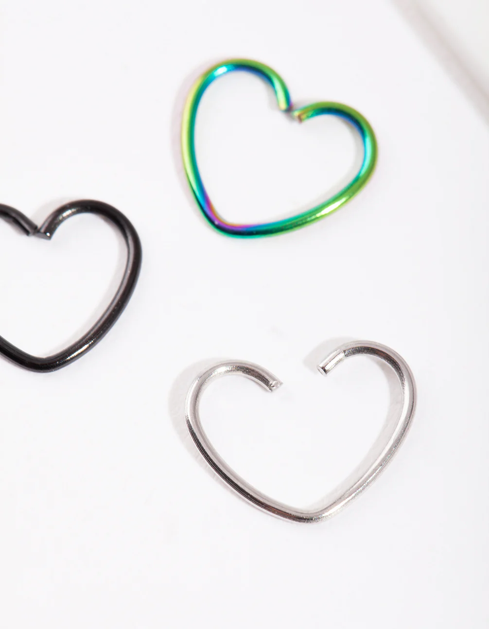 Mixed Metal Heart Earring Pack - Image 2