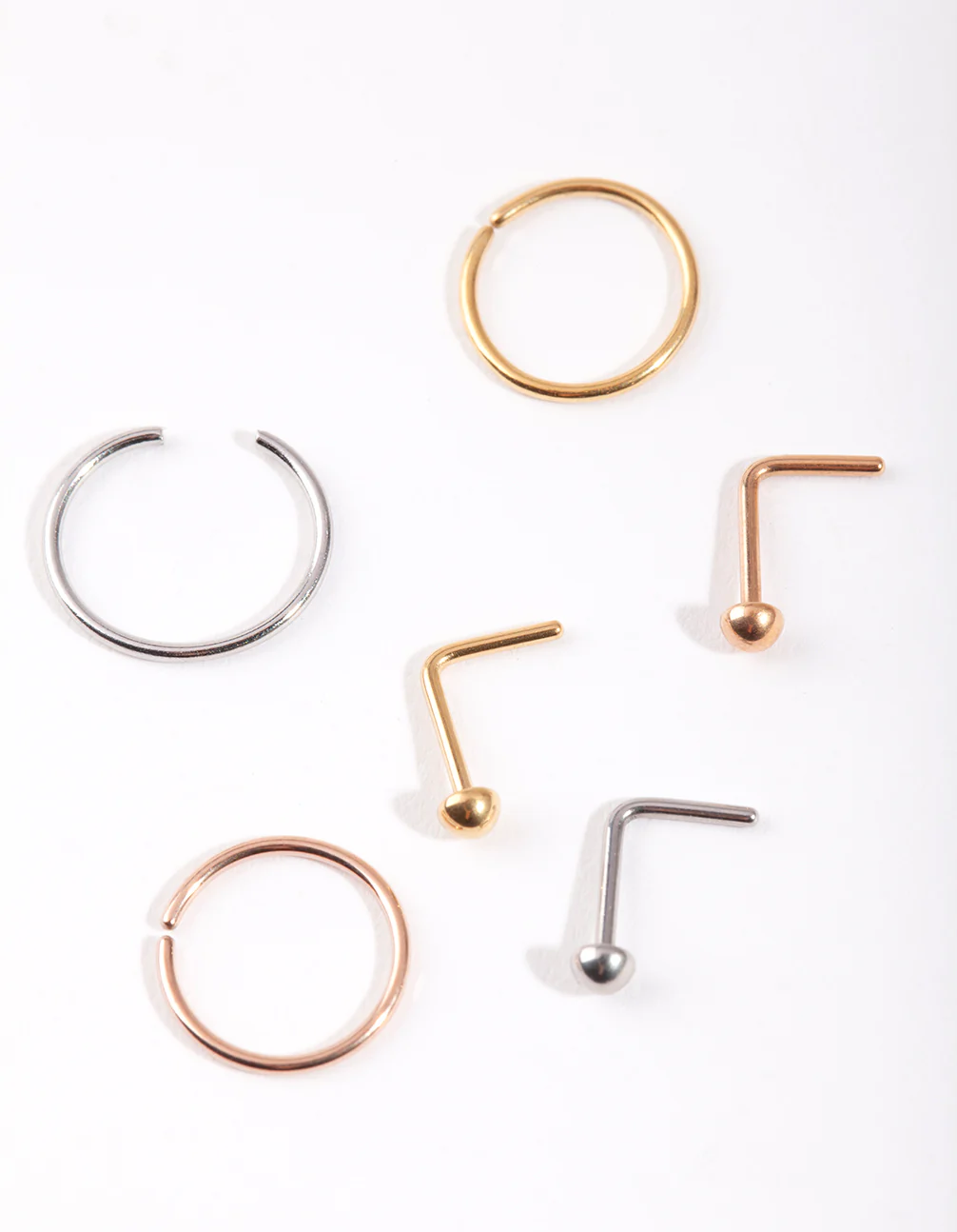 Metallic Dome Nose Stud 6-Pack - Image 2