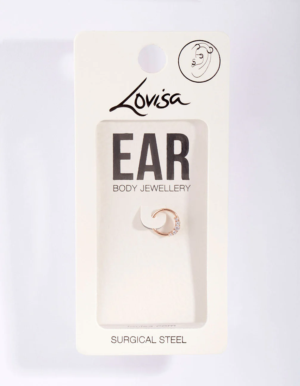 Diamante Side Clicker Earring