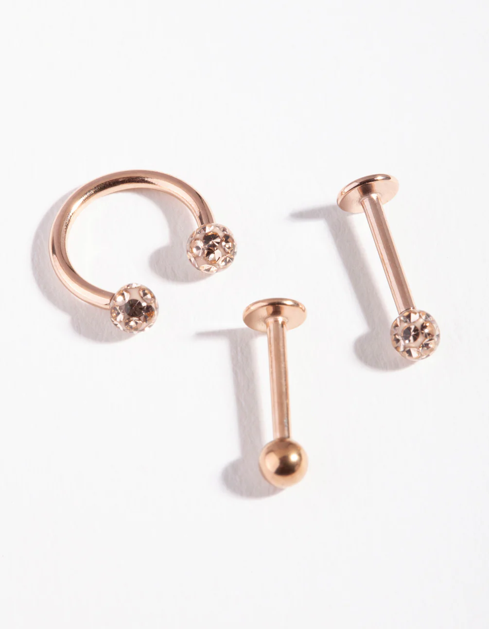 Rose Gold Plated Surgical Steel Disco Flat Back Pack - Image 2