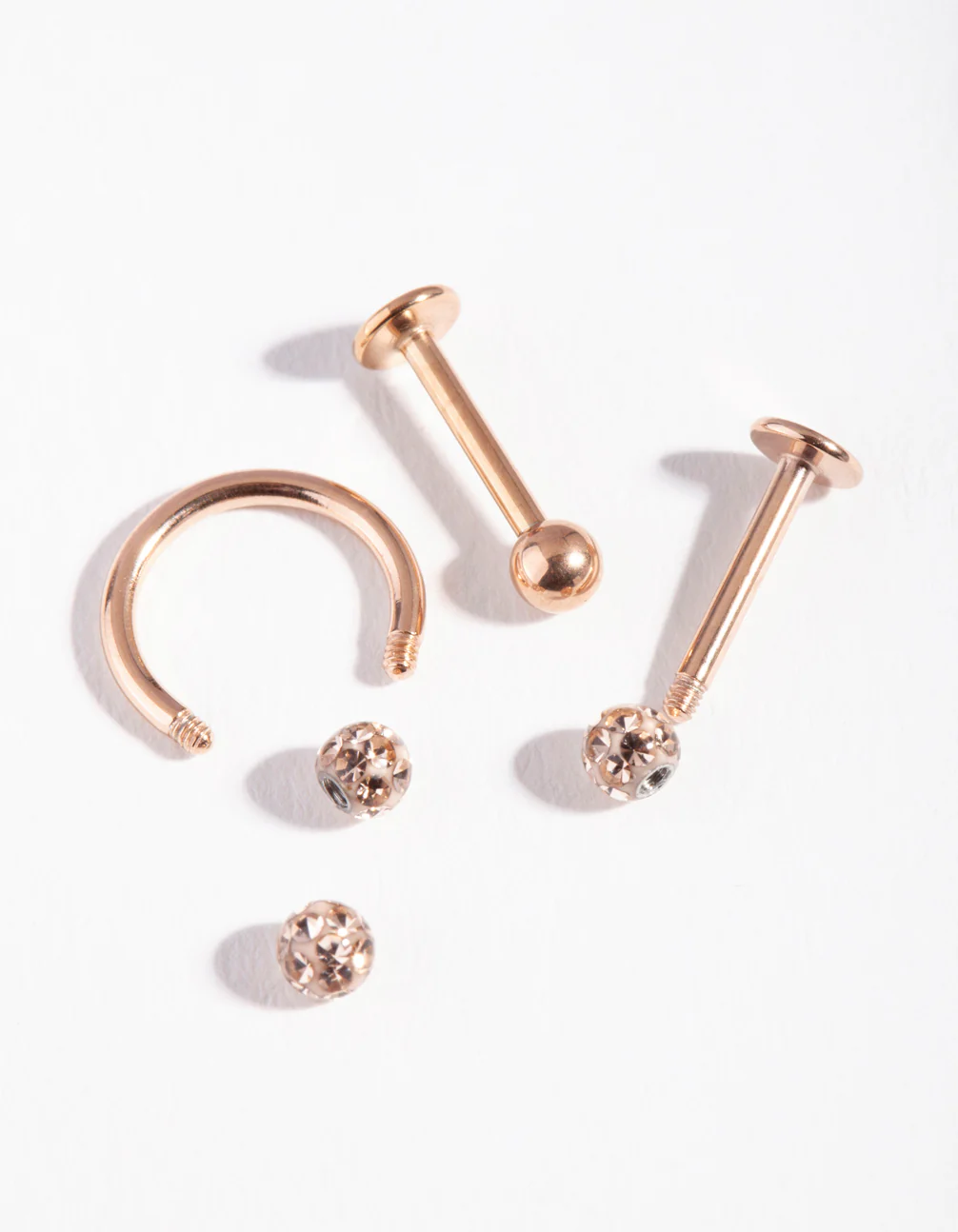 Rose Gold Plated Surgical Steel Disco Flat Back Pack - Image 3