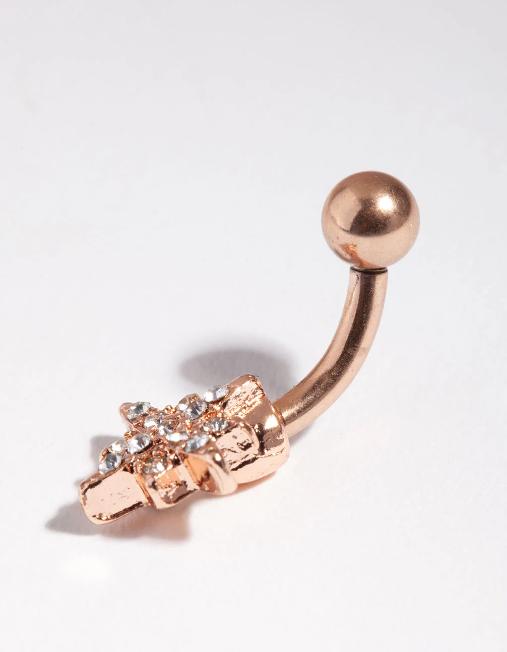 Rose Gold Surgical Steel Starburst Mini Bellybutton Ring - Image 2