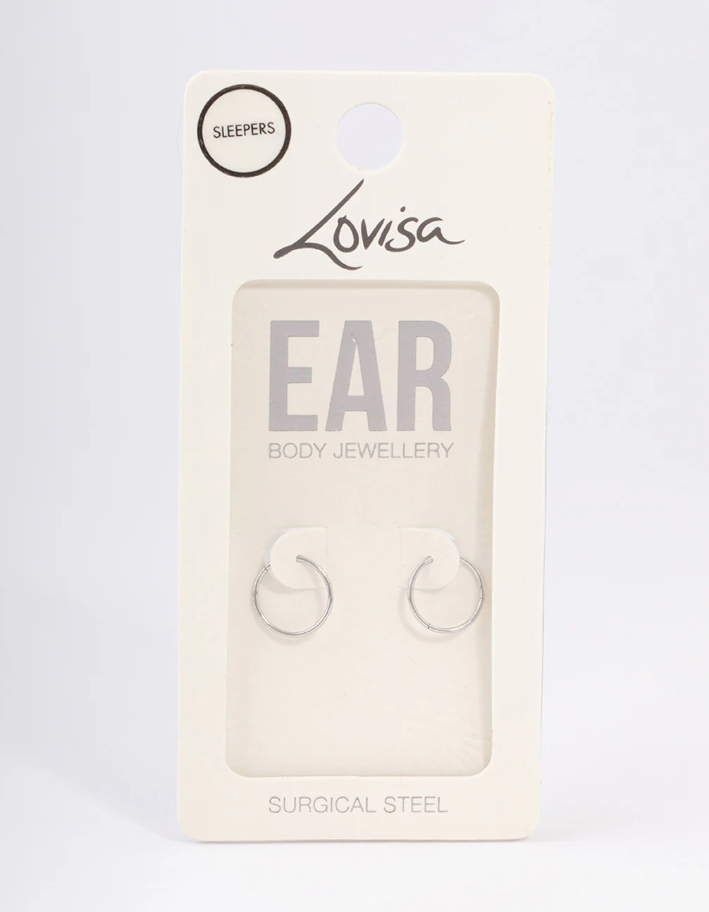 Surgical Steel Fine Sleeper Earrings 10mm - Image 3