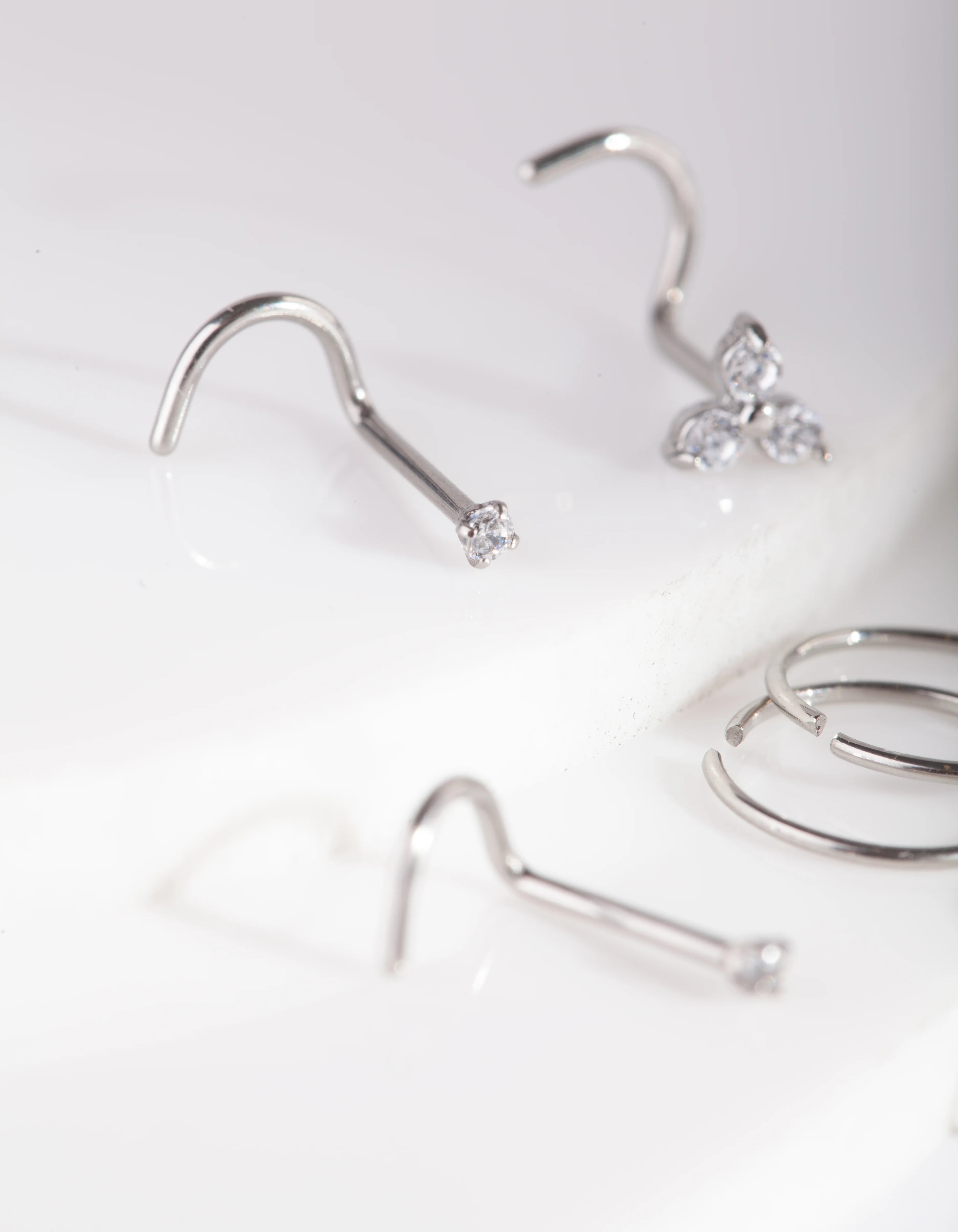 Surgical Steel Nose Ring & Stud 6-Pack - Image 3