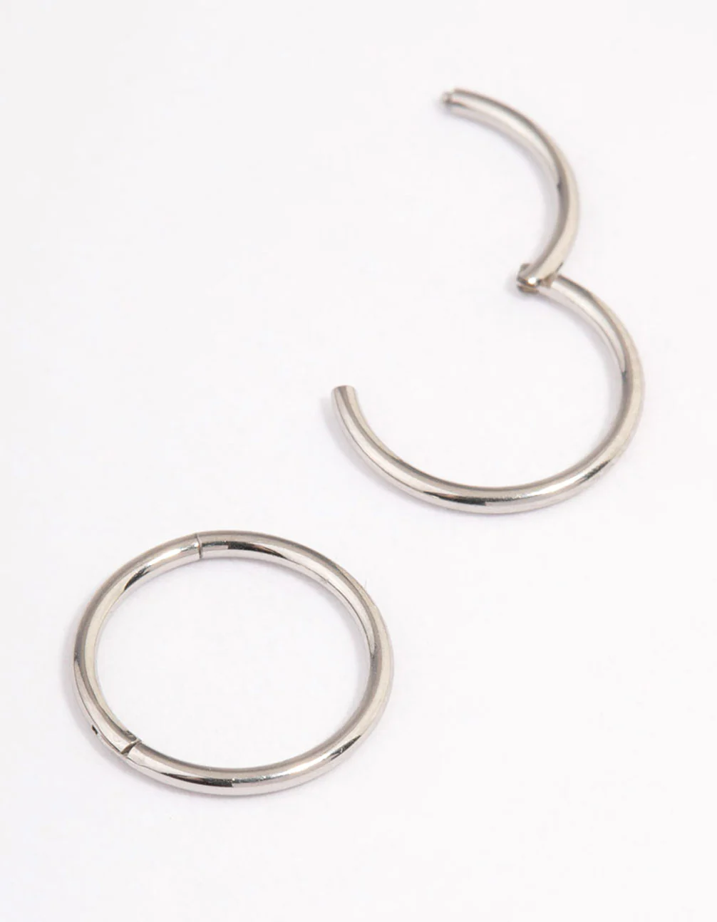 Surgical Steel Fine Sleeper Earrings 8mm - Image 2