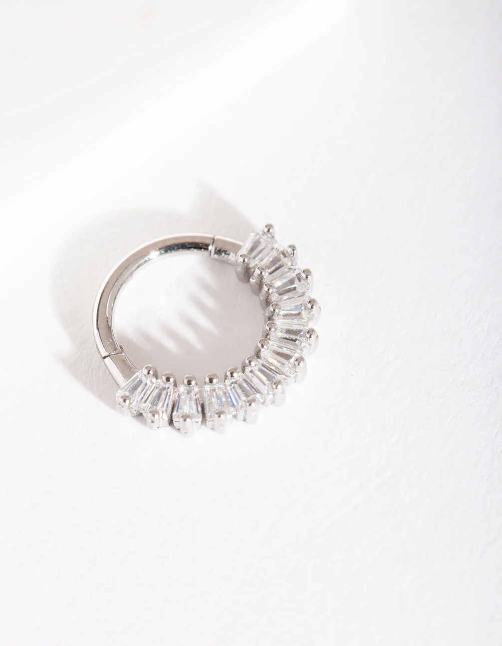 Surgical Steel Gem Lined Clicker Earring - Image 2