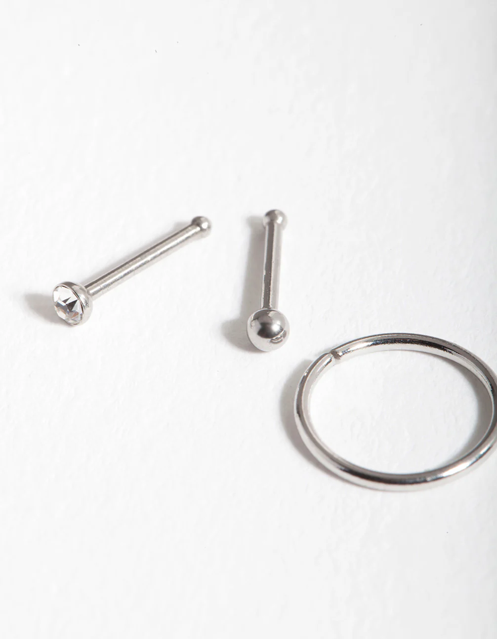 Surgical Steel Ball Diamante Nose Jewellery Pack - Image 2