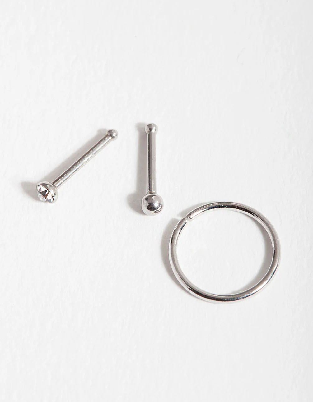 Surgical Steel Ball Diamante Nose Jewellery Pack - Image 3