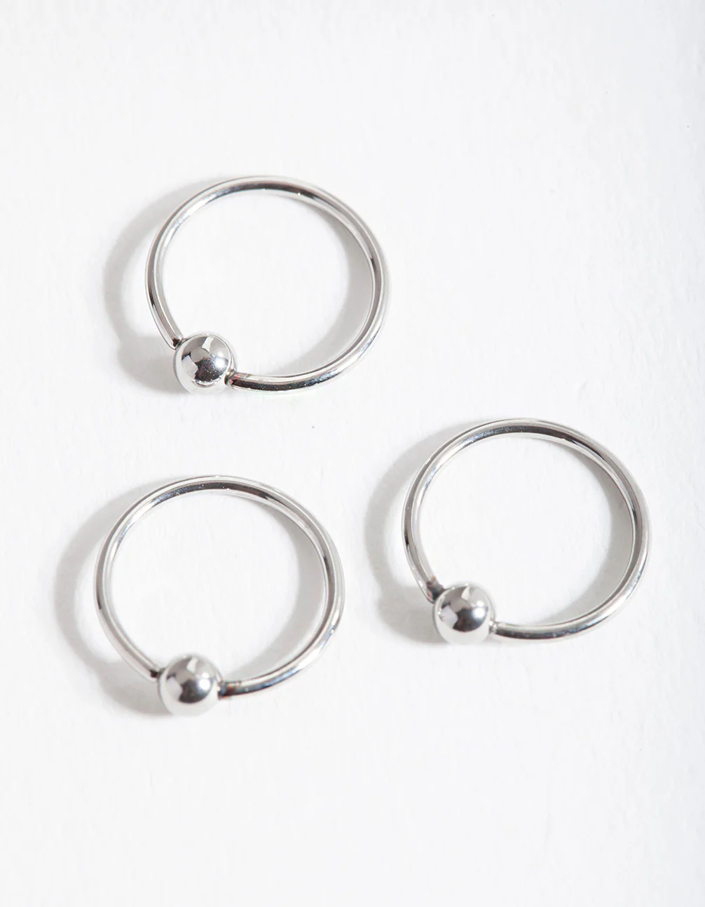 Surgical Steel Circle Bead Hoop Earring Pack - Image 2