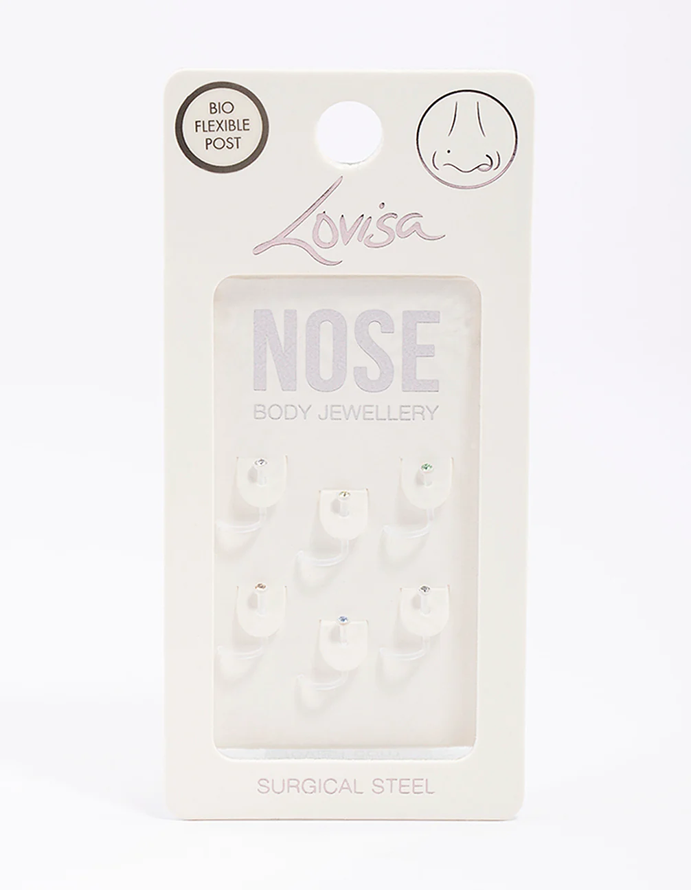 Surgical Steel Assorted Nose Studs 6-Pack - Image 3