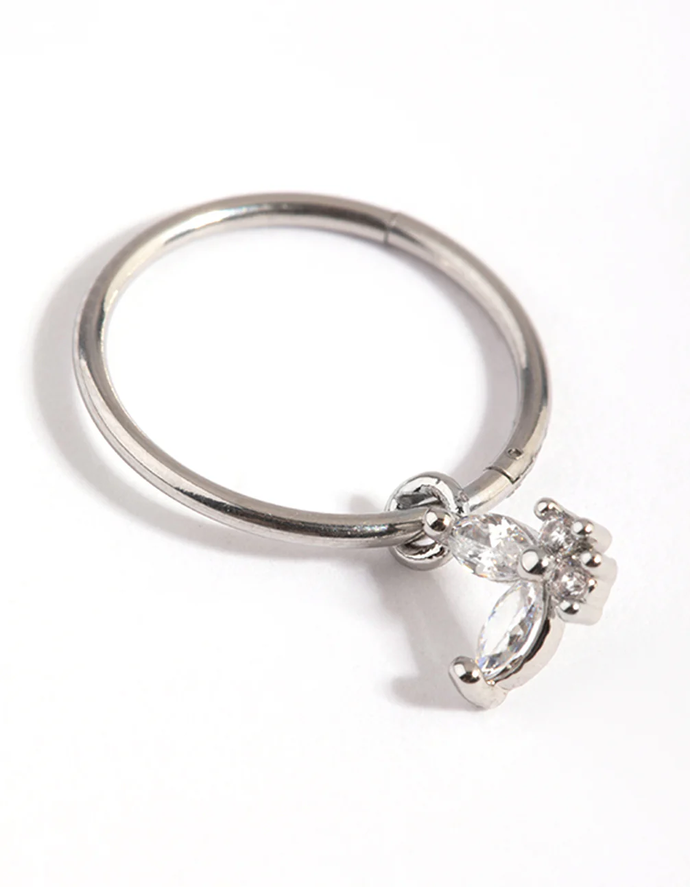 Surgical Steel Butterfly Clicker Ring - Image 3
