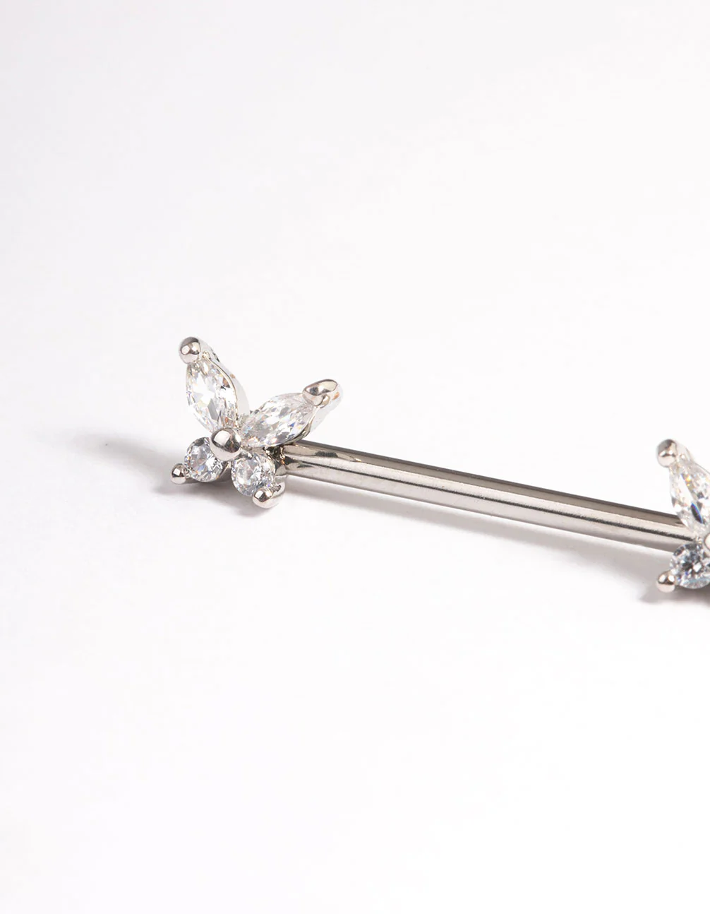 Surgical Steel Butterfly Nipple Bar - Image 2