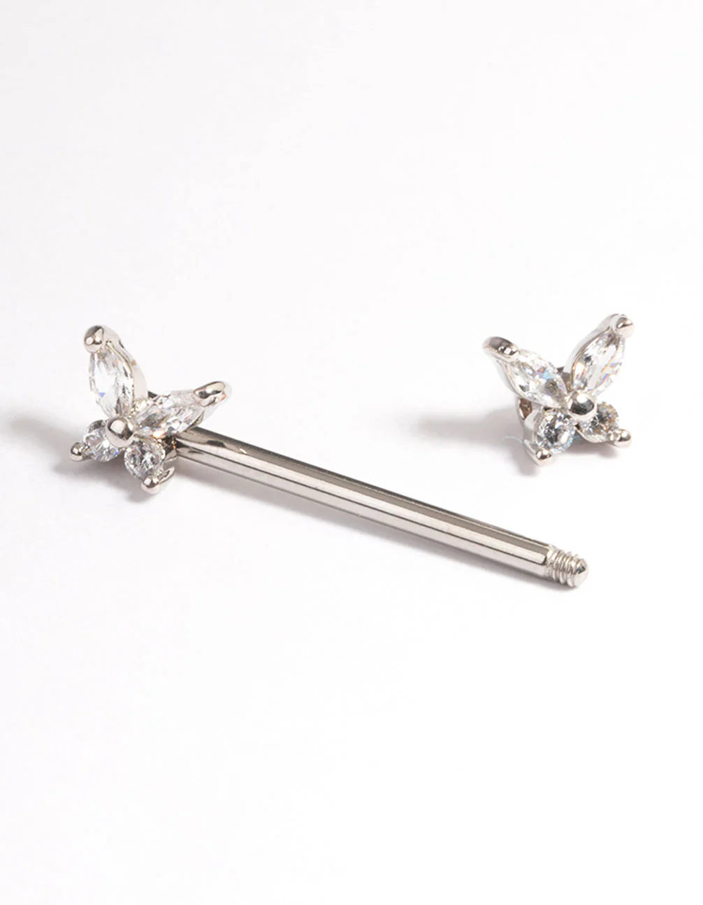 Surgical Steel Butterfly Nipple Bar - Image 3