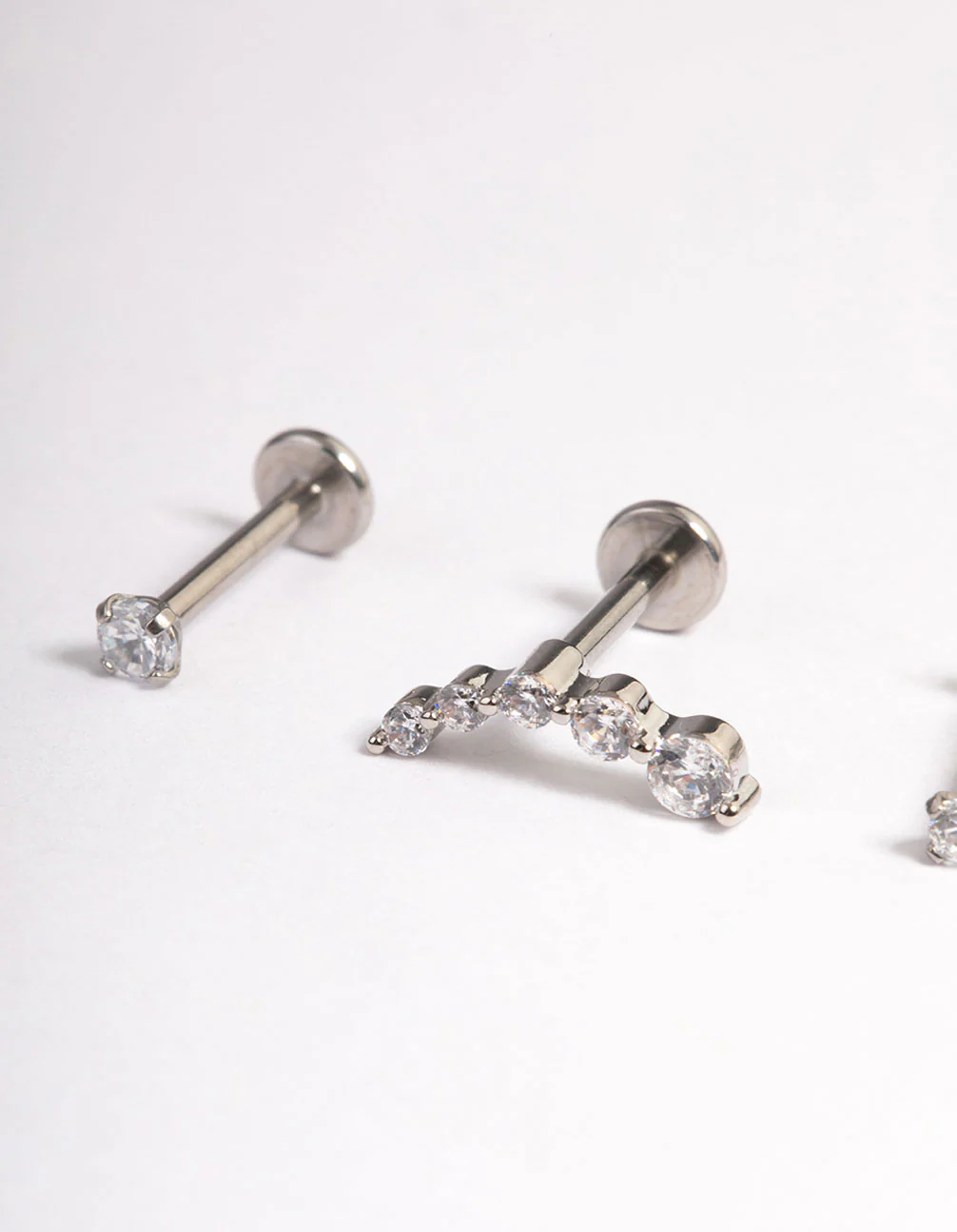 Surgical Steel Cubic Zirconia Crawler Flat Back Pack - Image 2
