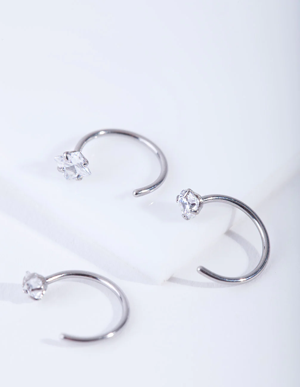 Surgical Steel Crystal Nail Nose Ring Pack - Image 3