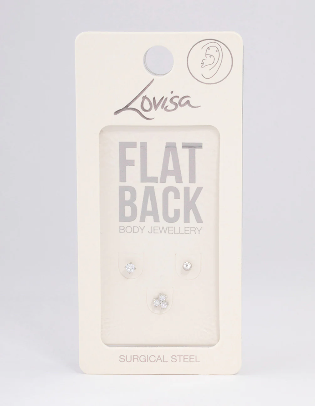 Surgical Steel Cubic Zirconia Fan Flat Back Pack - Image 3