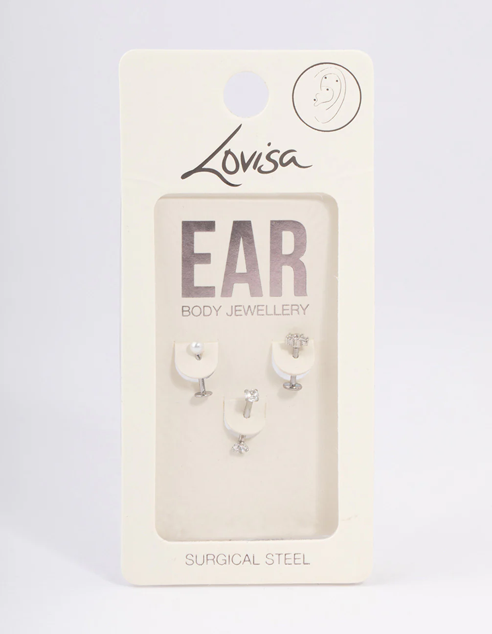 Surgical Steel Cubic Zirconia Pearl & Flower Earrings Pack - Image 3