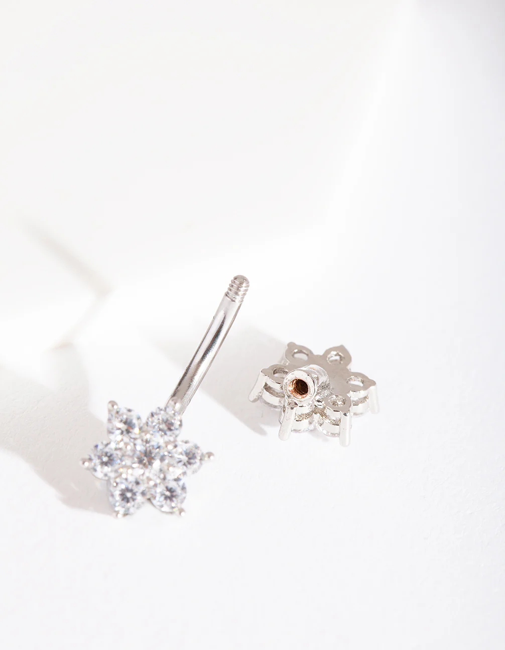 Surgical Steel Double Flower Belly Bar - Image 2