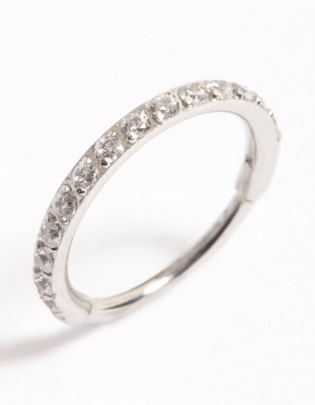 Surgical Steel Diamante Clicker Ring 8mm - Image 2
