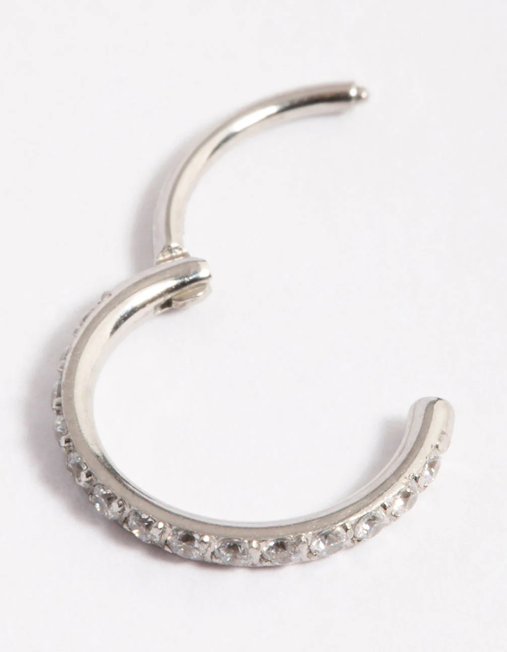 Surgical Steel Diamante Clicker Ring 8mm - Image 3