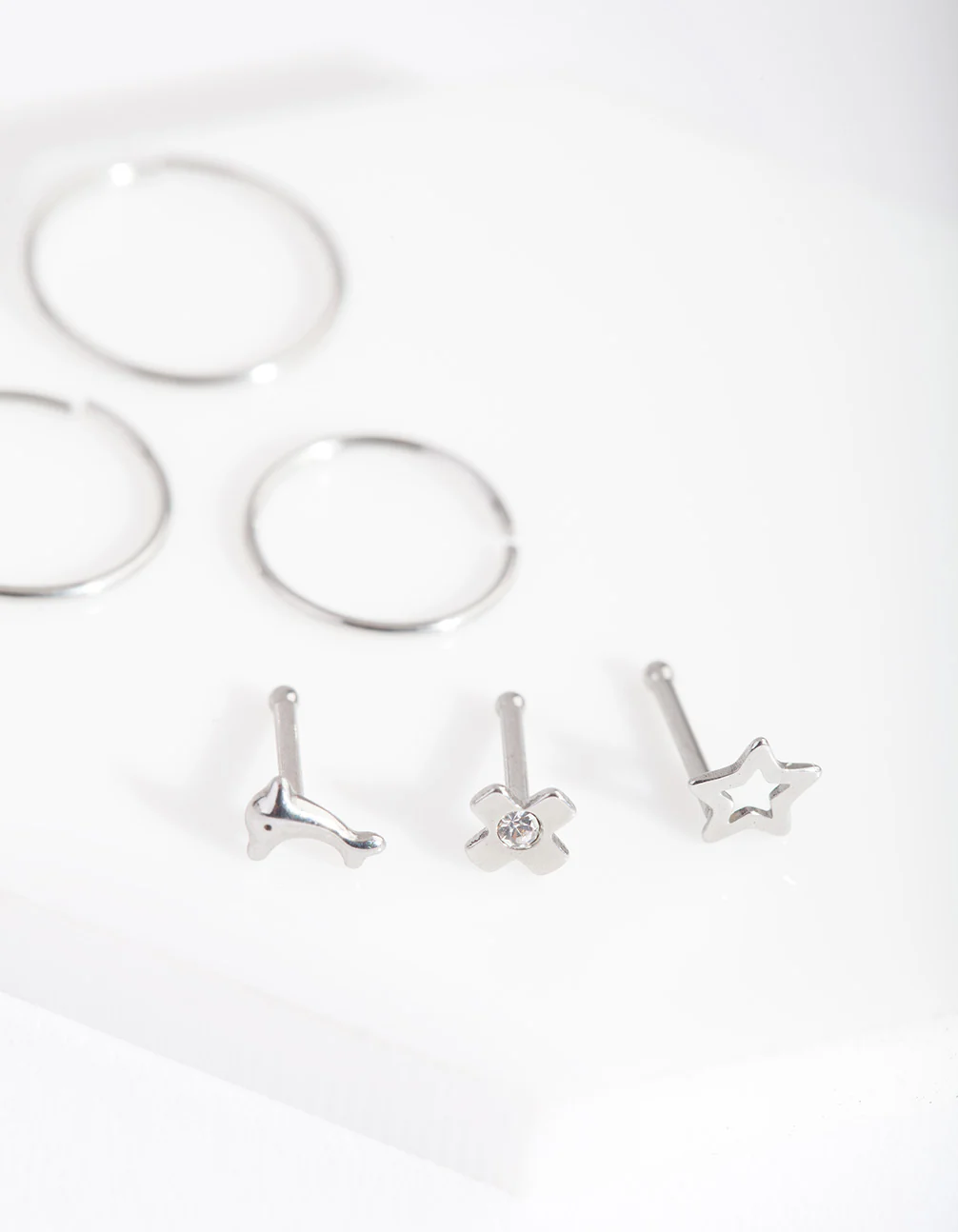 Surgical Steel Dolphin Motif Nose Piercing 6-Pack - Image 2