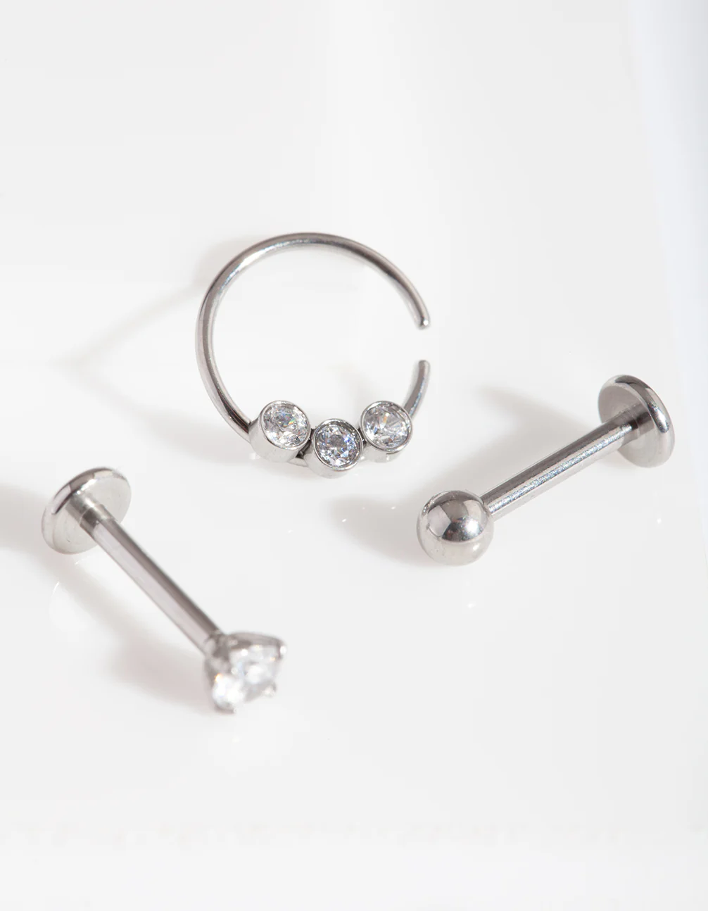 Surgical Steel Diamante Flat Back Body Jewellery Pack