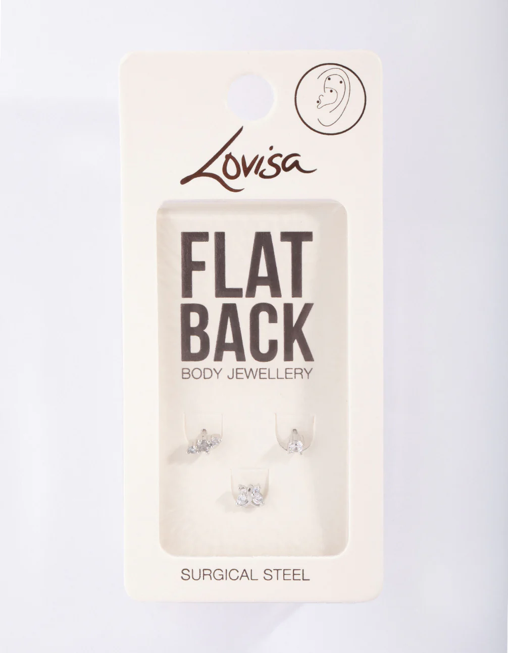 Surgical Steel  Fine Butterfly Flat Back Pack - Image 3