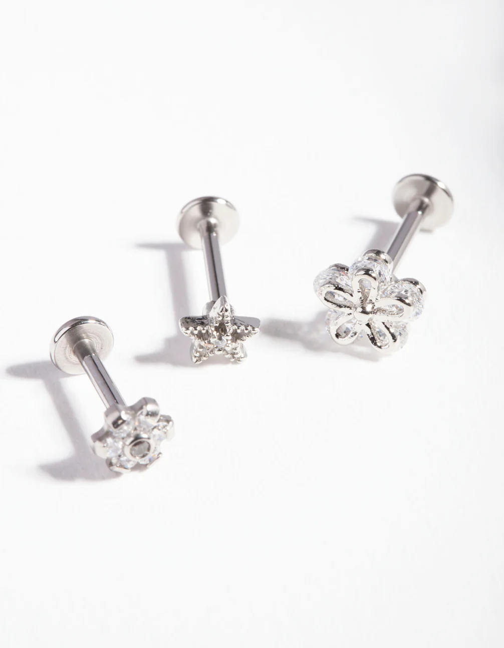 Surgical Steel Cubic Zirconia Cartilage Earring Pack - Image 4