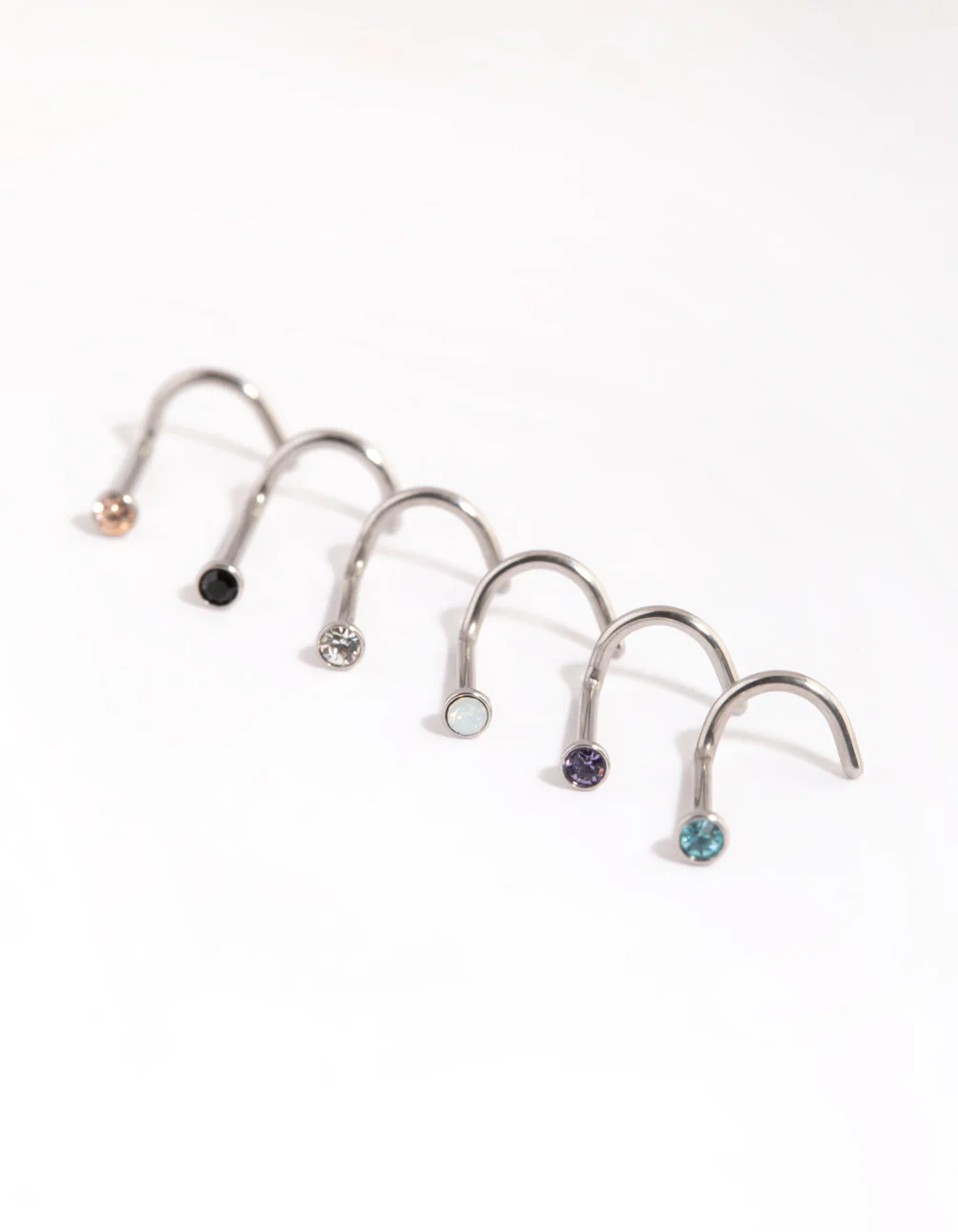 Surgical Steel Frosty Nose Stud 6-Pack - Image 3