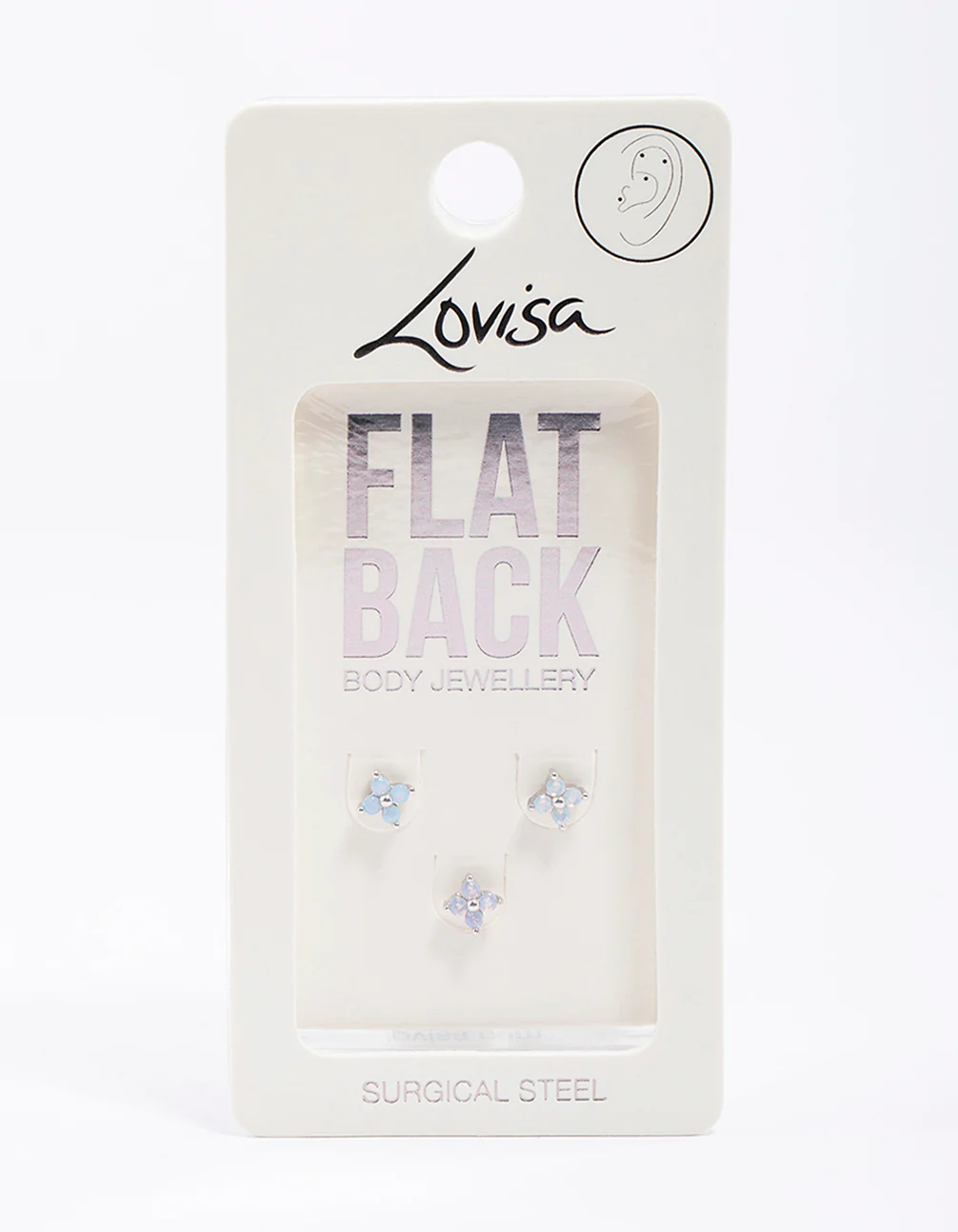 Surgical Steel Flower Flat Back Pack - Image 4
