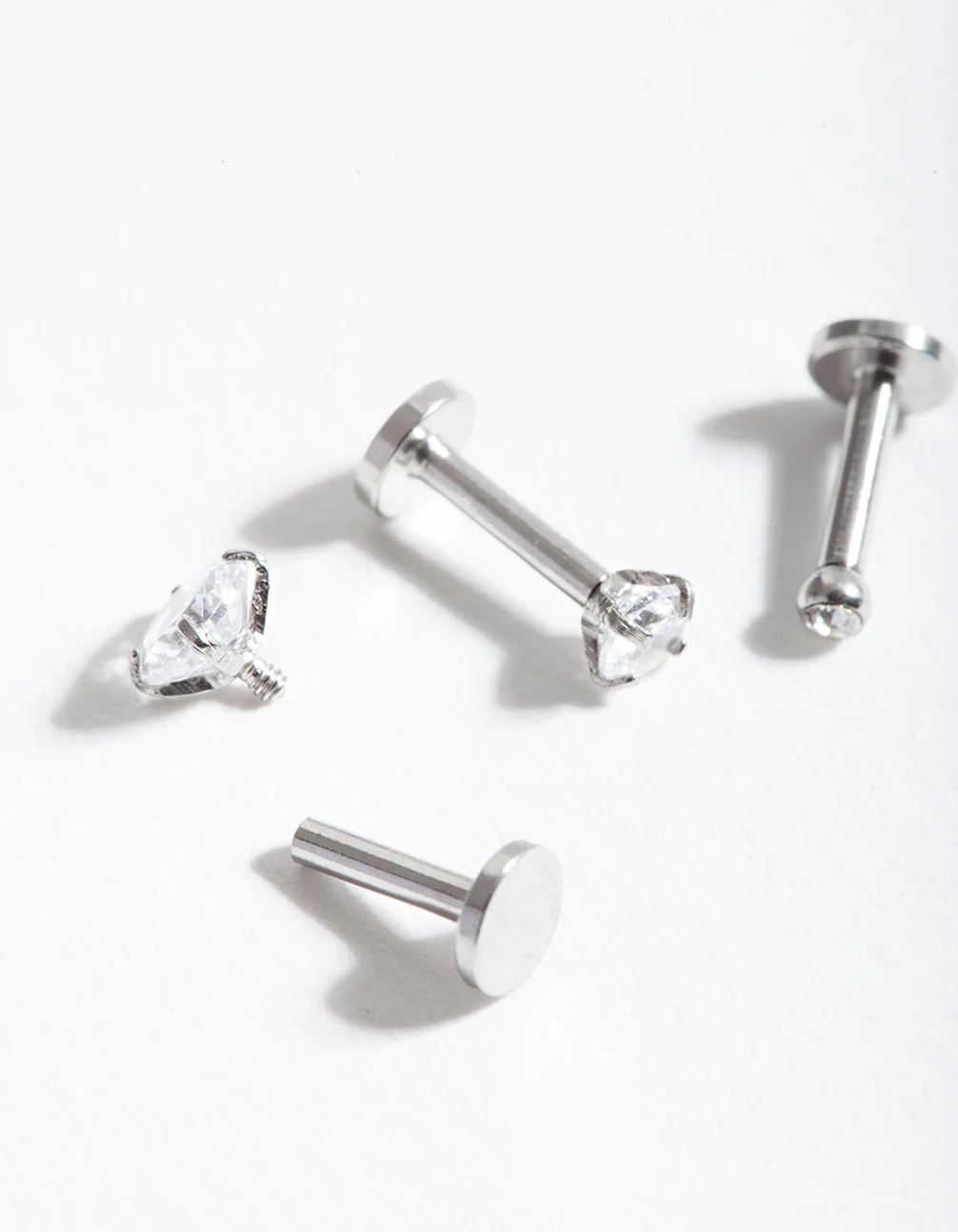 Surgical Steel Cubic Zirconia Flat Back Trio Pack - Image 2