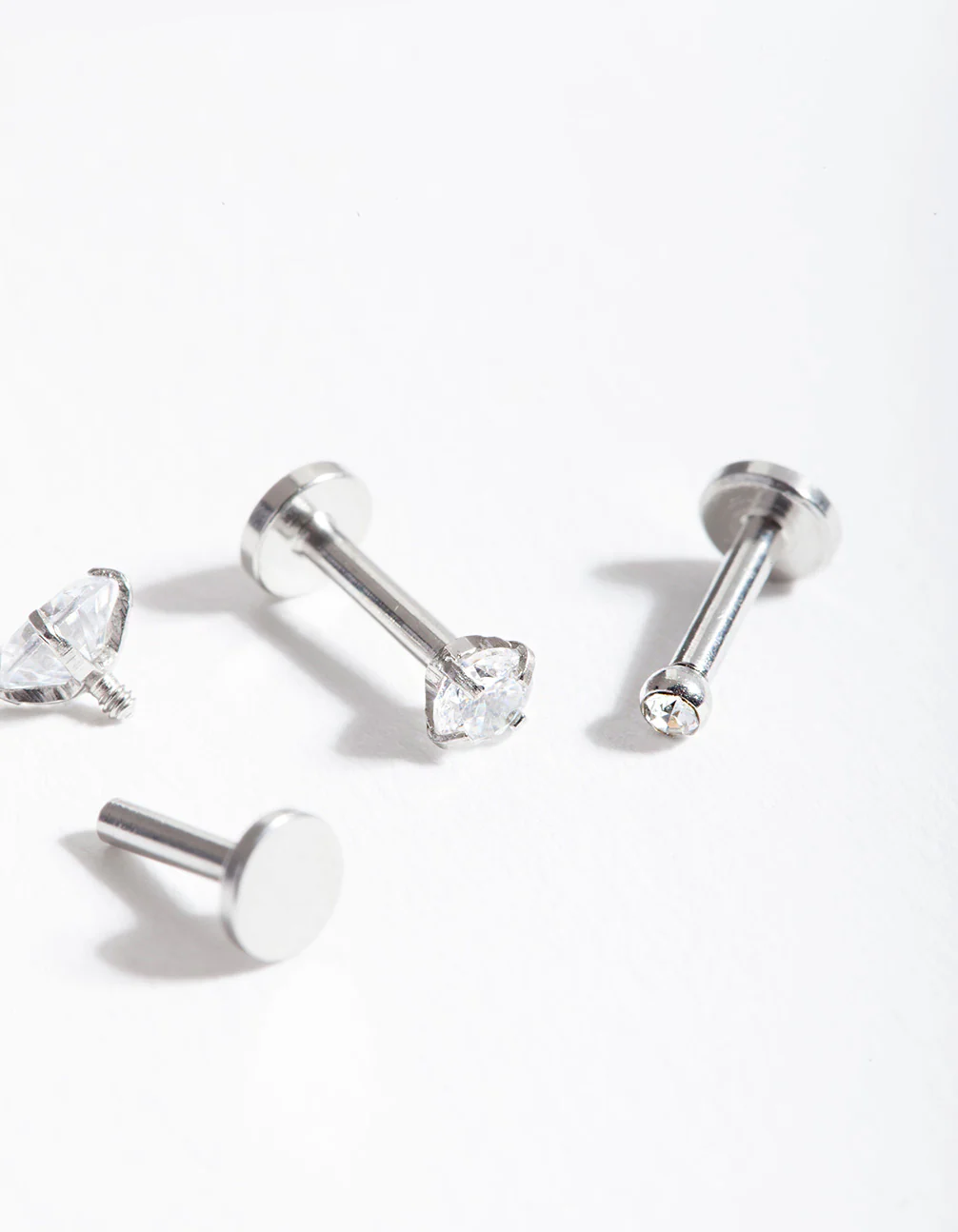 Surgical Steel Cubic Zirconia Flat Back Trio Pack - Image 3