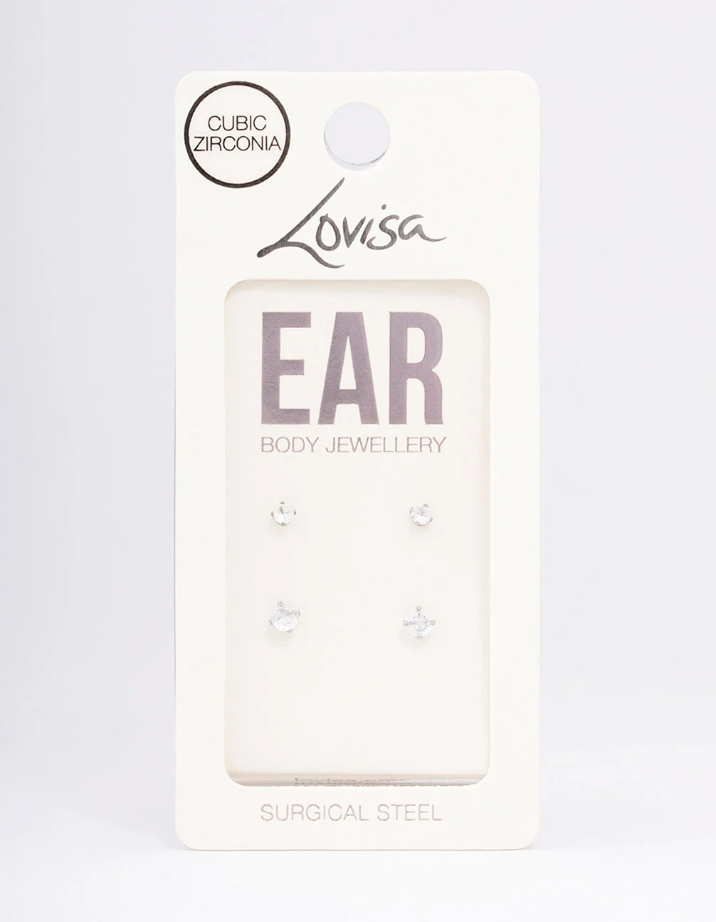 Surgical Steel Graduating Cubic Zirconia Stud Earring Pack - Image 3